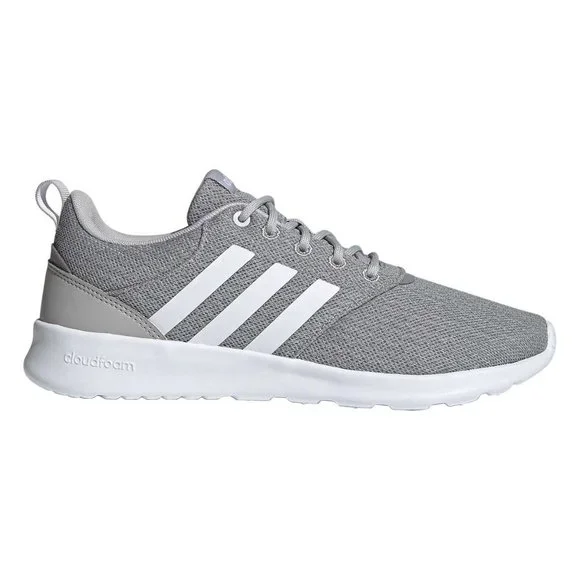 Gray adidas Ladies' QT Racer 2.0 Sneaker - Picture 3 of 9